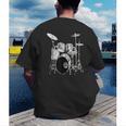 Drums Drum Kit Music Men's Back Print T-Shirt