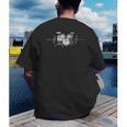 ECG Heartbeat Music Lovers Drumsticks Drum Kit Men's Back Print T-Shirt ECG Heartbeat Music Lovers Drumsticks Drum Kit Men's Back Print T-Shirt