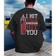I Hit This So I Won't Hit You Kickboxer Fan Muay Thai Boxing Men's Back Print T-Shirt