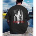 Muay Thai American Flag Fighter Patriotic Men's Back Print T-Shirt