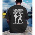 Muay Thai Boxing Kickboxing Your First Lesson Is Free Men's Back Print T-Shirt Muay Thai Boxing Kickboxing Your First Lesson Is Free Men's Back Print T-Shirt