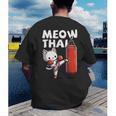Muay Thai Cat Meow Thai Thai Boxing For Youth Muay Thai Men's Back Print T-Shirt