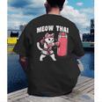 Muay Thai Cat Meow Thai Women Neko Costume Muay Thai Men's Back Print T-Shirt