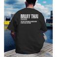 Muay Thai Definition Muay Thai Men's Back Print T-Shirt Muay Thai Definition Muay Thai Men's Back Print T-Shirt