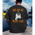 Muay Thai Fighter The Art Of Muay Thai Men's Back Print T-Shirt Muay Thai Fighter The Art Of Muay Thai Men's Back Print T-Shirt