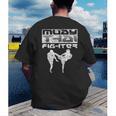 Muay Thai Fighter Boxing Martial Arts Men's Back Print T-Shirt