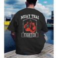 Muay Thai Fighter Hobby Boxing Martial Arts Men's Back Print T-Shirt