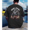 Muay Thai Gorilla Strength Power Fighter Men's Back Print T-Shirt Muay Thai Gorilla Strength Power Fighter Men's Back Print T-Shirt