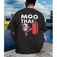 Muay Thai Moo Thai Thai Boxing For Youth Muay Thai Cow Men's Back Print T-Shirt Muay Thai Moo Thai Thai Boxing For Youth Muay Thai Cow Men's Back Print T-Shirt