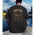 Muay Thai Nak Muay Vintage Thai Boxing Warrior Art Men's Back Print T-Shirt Muay Thai Nak Muay Vintage Thai Boxing Warrior Art Men's Back Print T-Shirt