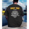 Muay Thai Sak Yant MMA Tattoo Tiger Lion Knife Martial Art Men's Back Print T-Shirt