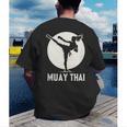 Muay Thai Woman Image Men's Back Print T-Shirt Muay Thai Woman Image Men's Back Print T-Shirt