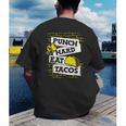 Punch Hard Eat Tacos Professional Boxer Muay Thai Boxing Men's Back Print T-Shirt Punch Hard Eat Tacos Professional Boxer Muay Thai Boxing Men's Back Print T-Shirt