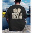 Respect All Fear None Muay Thai Men's Back Print T-Shirt