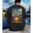 Starry Night Drum Kit Van Gogh Style Art Men's Back Print T-Shirt Starry Night Drum Kit Van Gogh Style Art Men's Back Print T-Shirt