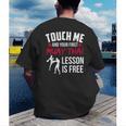 Touch Me And Your First Muay Thai Lesson Is Free Men's Back Print T-Shirt Touch Me And Your First Muay Thai Lesson Is Free Men's Back Print T-Shirt