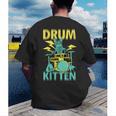 Women's Cute Drummer Cat Drum Kitten Men's Back Print T-Shirt