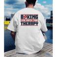 Boxing Less Costly Than Therapy Muay Thai Boxing Men's Back Print T-Shirt