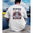 Don't Mess With A Boxer Kickboxer Fan Muay Thai Boxing Men's Back Print T-Shirt
