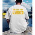 Drum Kit Band Drumming Drumsticks Musical Drums Men's Back Print T-Shirt Drum Kit Band Drumming Drumsticks Musical Drums Men's Back Print T-Shirt