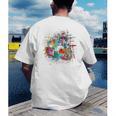 Drums Pop Art Drummer Drum Kit Men's Back Print T-Shirt