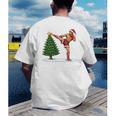 Festive Muay Thai Santa Christmas Men's Back Print T-Shirt