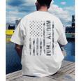 Muay Thai American Flag Camo Military Patriotic Men's Back Print T-Shirt