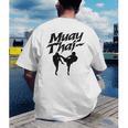 Muay Thai Boxing Martial Arts Fighter Men's Back Print T-Shirt