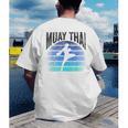 Muay Thai Hobby Fighter Martial Arts Boxing Men's Back Print T-Shirt
