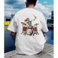 Skeleton Drummer Skull Drum Kit Halloween Raglan Baseball Tee Men's Back Print T-Shirt Skeleton Drummer Skull Drum Kit Halloween Raglan Baseball Tee Men's Back Print T-Shirt