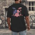 American Flag Drum Kit Patriotic US Drum Art Men's Back Print T-Shirt American Flag Drum Kit Patriotic US Drum Art Men's Back Print T-Shirt