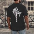 Astronaut Muay Thai Boxing Karate Kickboxing Martial Arts Men's Back Print T-Shirt