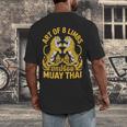 Cute Muay Thai Art For Men Women Kids Muay Thai Lovers Men's Back Print T-Shirt