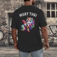 Cute Muay Thai Unicorn Men's Back Print T-Shirt