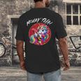 Cute Thai Boxing And Muay Thai Unicorn Men's Back Print T-Shirt Cute Thai Boxing And Muay Thai Unicorn Men's Back Print T-Shirt