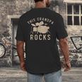 Dieser Opa Rockt Trommzeuger Drummer Musik Drum Kit Men's Back Print T-Shirt