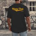 Distressed Muay Thai Kickboxing MMA BJJ Thailand T-Shirt Men's Back Print T-Shirt