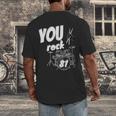 Drum Kit Drummer 81 Years 81st Birthday Men Women Men's Back Print T-Shirt Drum Kit Drummer 81 Years 81st Birthday Men Women Men's Back Print T-Shirt