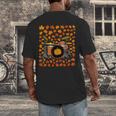 Drum Kit With Leaves Fall Drummer Autumn Musician Men's Back Print T-Shirt Drum Kit With Leaves Fall Drummer Autumn Musician Men's Back Print T-Shirt