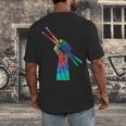 Drummer Drum Kit Tie Dye Hippie Drummer Men's Back Print T-Shirt Drummer Drum Kit Tie Dye Hippie Drummer Men's Back Print T-Shirt