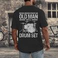 Drummer Drum Kit Vintage Drummer Men's Back Print T-Shirt