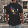 Drummer Silhouette Drum Kit Splatter Art Men's Back Print T-Shirt Drummer Silhouette Drum Kit Splatter Art Men's Back Print T-Shirt