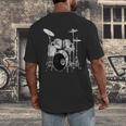 Drums Drum Kit Music Men's Back Print T-Shirt