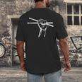 Drumsticks Hand Drum Kit Drummer Men's Back Print T-Shirt