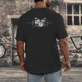 ECG Heartbeat Music Lovers Drumsticks Drum Kit Men's Back Print T-Shirt ECG Heartbeat Music Lovers Drumsticks Drum Kit Men's Back Print T-Shirt