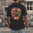 Gingerbread Cookies Christmas Fighting Muay Thai Men's Back Print T-Shirt Gingerbread Cookies Christmas Fighting Muay Thai Men's Back Print T-Shirt