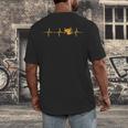 Great Drum Kit Heartbeat Drummer Men's Back Print T-Shirt Great Drum Kit Heartbeat Drummer Men's Back Print T-Shirt