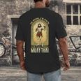 Jesus Knows Muay Thai Boxing Kickboxing MMA Men's Back Print T-Shirt