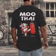 Moo Thai Muay Thai Cow Thai Boxing For Kids Muay Thai Men's Back Print T-Shirt Moo Thai Muay Thai Cow Thai Boxing For Kids Muay Thai Men's Back Print T-Shirt
