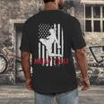 Muay Thai American Flag Fighter Patriotic Men's Back Print T-Shirt
